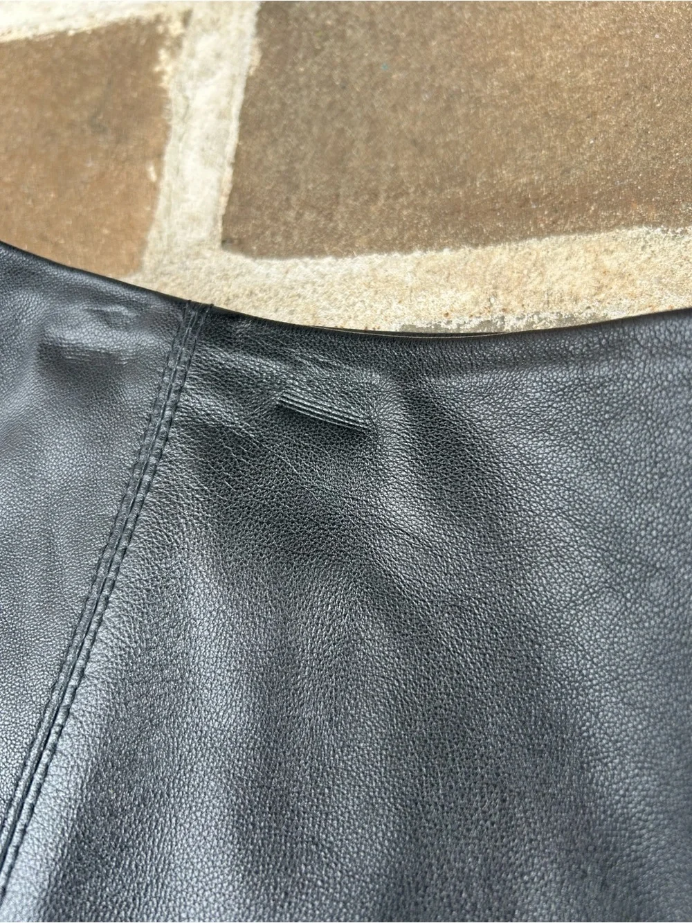 Victoria's Secret Black Lambskin Leather A-Line Twirly Mini Skirt y2k 12 - Picture 6 of 7